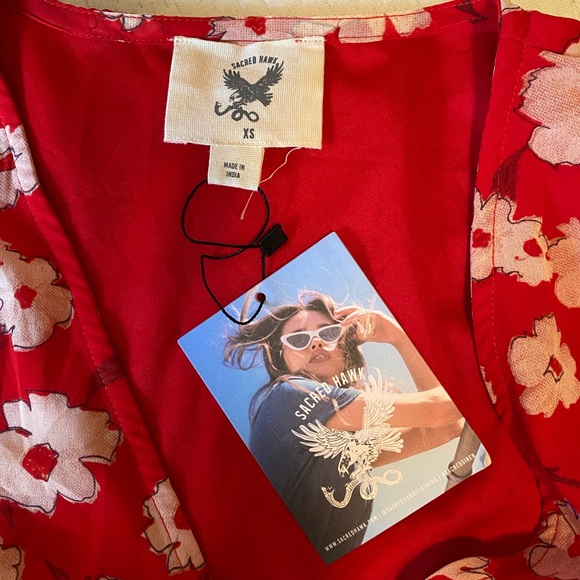 Sacred Hawk Red Maxi Dress - Picture 4 of 7